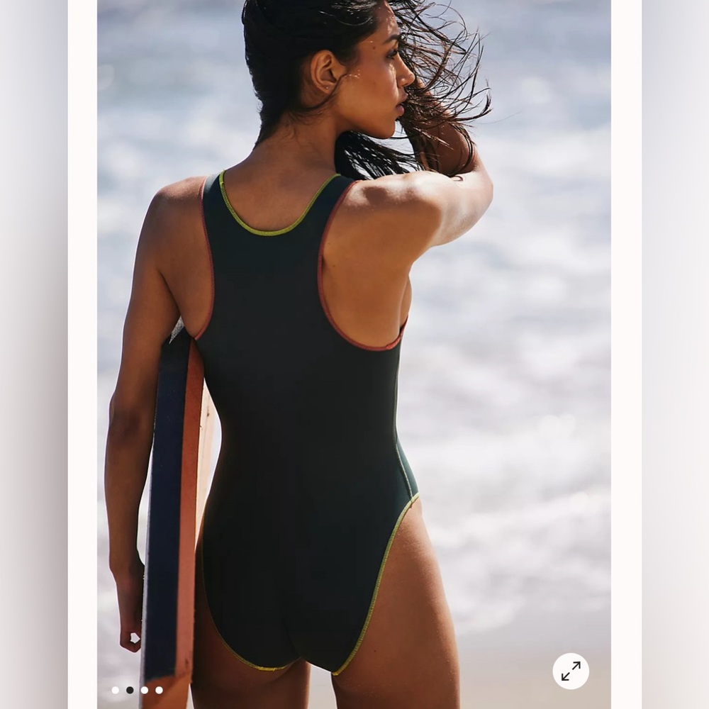 Free People swim It’s now cool the contour bodysuit one piece - rust bikini - Picture 8 of 8
